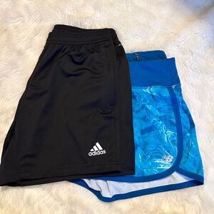 New Balance and Adidas shorts, L